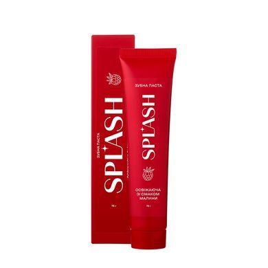 Зубна паста освіжаюча зі смаком малини Splash 75 ml