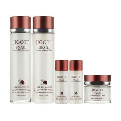 Антивіковий набір для обличчя Jigott Snail Essence Moisture Skin Care 3SET