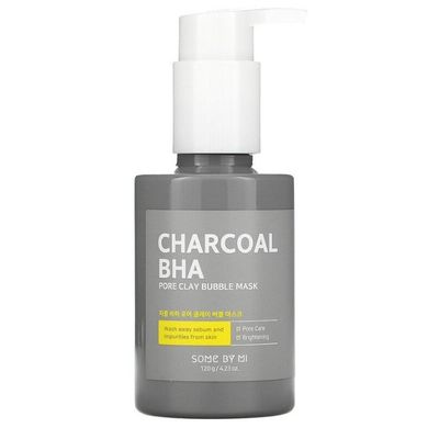 Маска-пенка для лица кислородная Some By Mi Charcoal Bha pore Clay Bubble Mask 120g