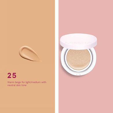 Кушон Тональний Ідеальне Покриття MISSHA MAGIC CUSHION COVER LASTING SPF50+ PA+++ №25