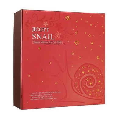 Антивіковий набір для обличчя Jigott Snail Essence Moisture Skin Care 3SET