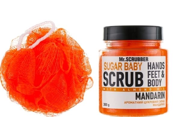 Скраб цукровий з ароматом мандарину для тіла Mr.Scrubber Sugar Baby Mandarin 300g